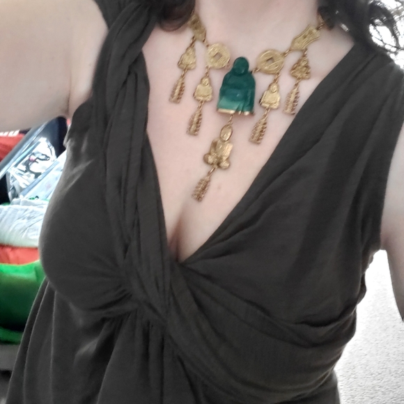 Vintage Crown Trifari Buddha necklace - Picture 12 of 14